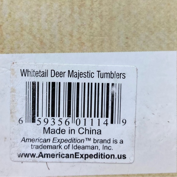 American Expedition Tumbler Glass Gift Set Wildlife Whitetail Majestic Deer - Picture 12 of 12